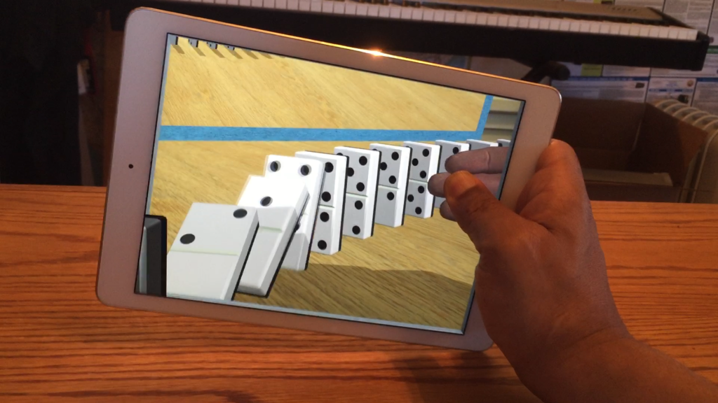 iPad Knocks Virtual Dominos
